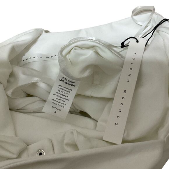 NWT Susana Monaco White Asymmetrical Top Size S - Picture 2 of 3